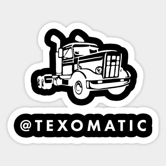 Texomatic White Truck Sticker by Texomatic